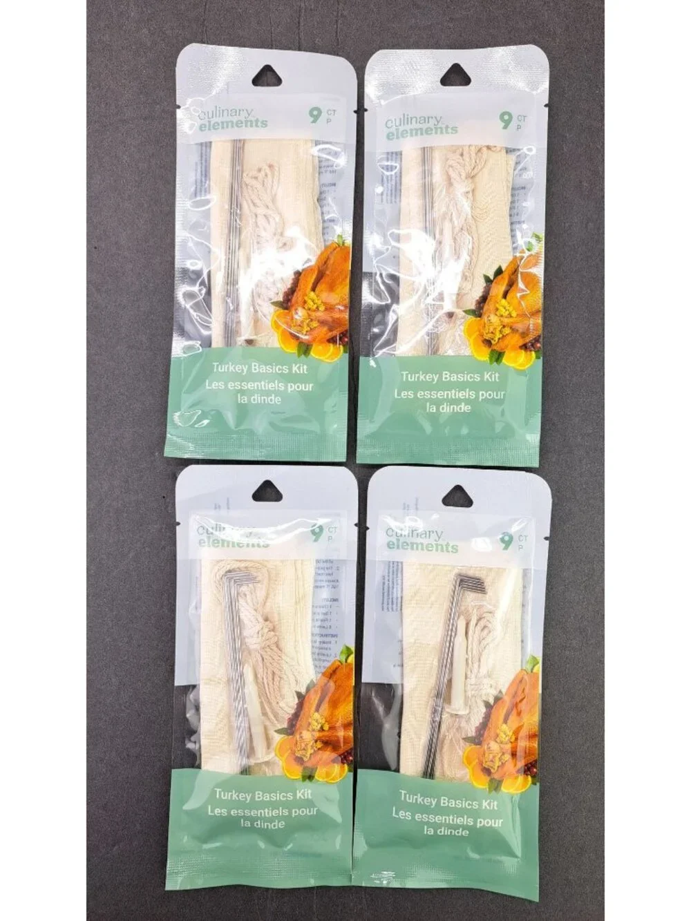 Culinary Elements Turkey Basics Kit Lot Of 4 Timer Stuffing Bag Twine & Lacers